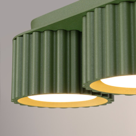 NOWOŚĆ Plafon AURA 3 zielony oliwkowy Gx53SL.2631 Sollux