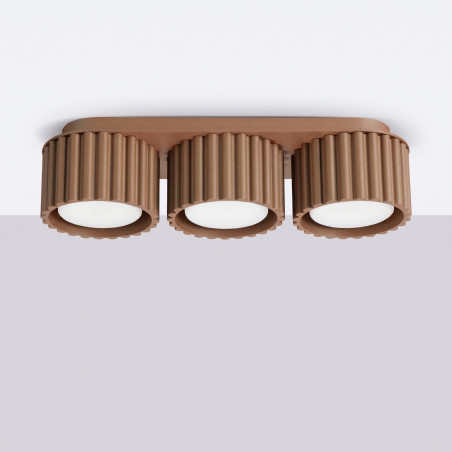 NOWOŚĆ Plafon AURA 3 mocca Gx53SL.2633 Sollux