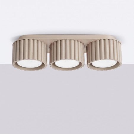 NOWOŚĆ Plafon AURA 3 taupe Gx53SL.2635 Sollux