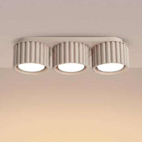 NOWOŚĆ Plafon AURA 3 taupe Gx53SL.2635 Sollux