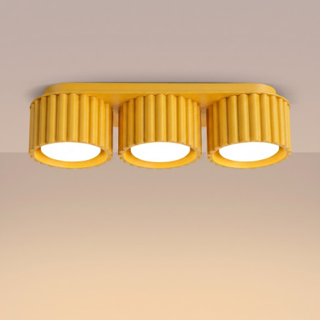 NOWOŚĆ Plafon AURA 3 żółty Gx53SL.2640 Sollux