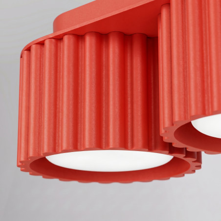 NOWOŚĆ Plafon AURA 3 czerwony Gx53SL.2641 Sollux