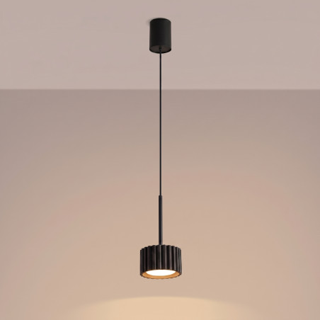 NOWOŚĆ Lampa wisząca AURA 1 czarna Gx53SL.2677 Sollux