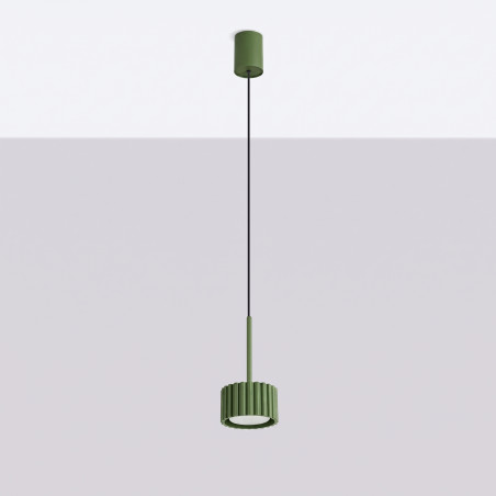 NOWOŚĆ Lampa wisząca AURA 1 zielona oliwka Gx53SL.2679 Sollux