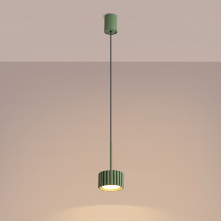 NOWOŚĆ Lampa wisząca AURA 1 zielona oliwka Gx53SL.2679 Sollux
