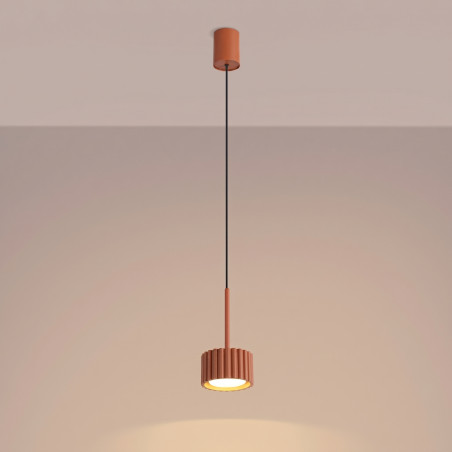 NOWOŚĆ Lampa wisząca AURA 1 ochra czerwona Gx53SL.2680 Sollux