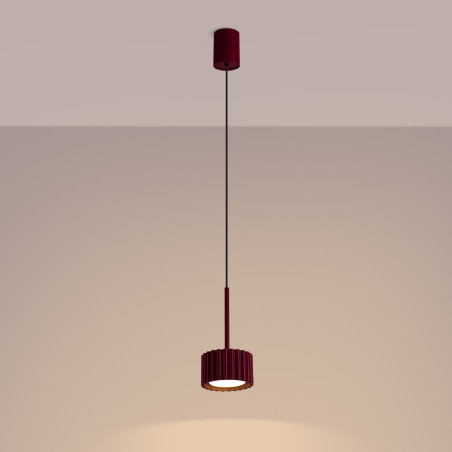 NOWOŚĆ Lampa wisząca AURA 1 burgund Gx53SL.2684 Sollux
