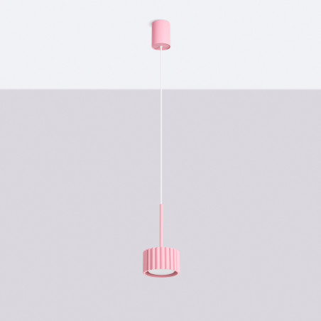 NOWOŚĆ Lampa wisząca AURA 1 różowa Gx53SL.2686 Sollux