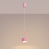 NOWOŚĆ Lampa wisząca AURA 1 różowa Gx53SL.2686 Sollux