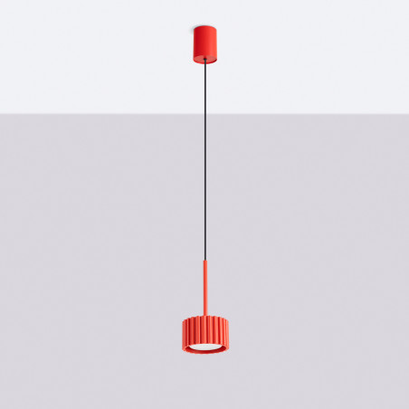 NOWOŚĆ Lampa wisząca AURA 1 czerwona Gx53SL.2689 Sollux