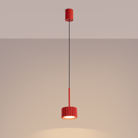 NOWOŚĆ Lampa wisząca AURA 1 czerwona Gx53SL.2689 Sollux