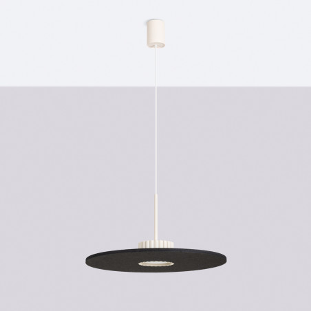 NOWOŚĆ Lampa wisząca OVO 1 beżowa/czarna filc Gx53SL.2692 Sollux