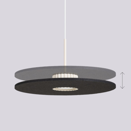 NOWOŚĆ Lampa wisząca OVO 1 beżowa/czarna filc Gx53SL.2692 Sollux