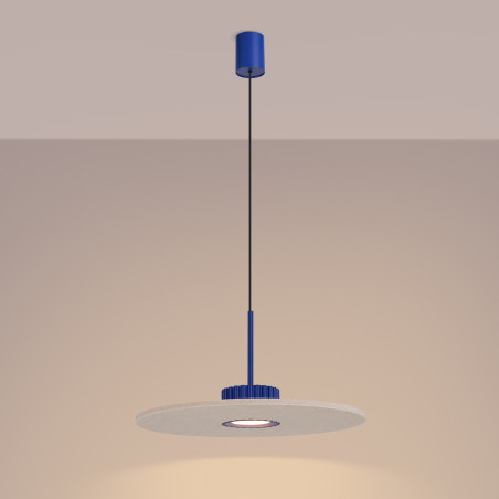 NOWOŚĆ Lampa wisząca OVO 1 ultramaryna/beżowa filc Gx53SL.2693 Sollux