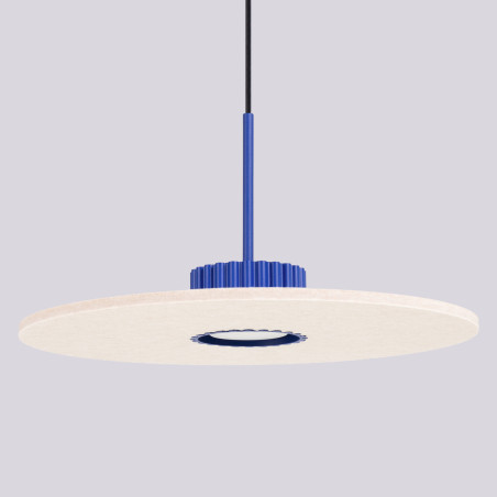 NOWOŚĆ Lampa wisząca OVO 1 ultramaryna/beżowa filc Gx53SL.2693 Sollux