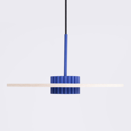 NOWOŚĆ Lampa wisząca OVO 1 ultramaryna/beżowa filc Gx53SL.2693 Sollux
