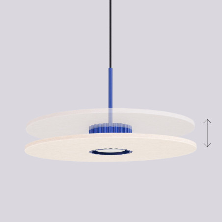 NOWOŚĆ Lampa wisząca OVO 1 ultramaryna/beżowa filc Gx53SL.2693 Sollux