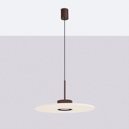 NOWOŚĆ Lampa wisząca OVO 1 brązowa/beżowa filc Gx53SL.2694 Sollux