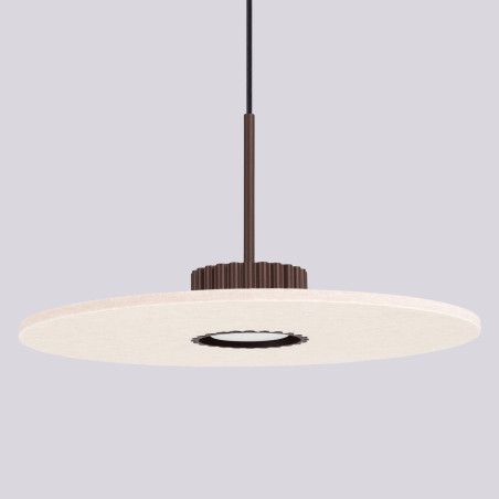NOWOŚĆ Lampa wisząca OVO 1 brązowa/beżowa filc Gx53SL.2694 Sollux