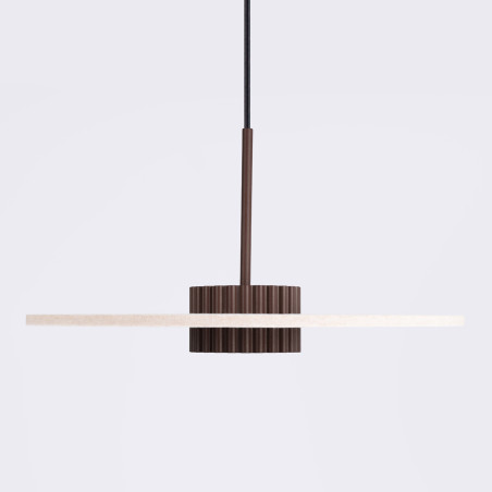 NOWOŚĆ Lampa wisząca OVO 1 brązowa/beżowa filc Gx53SL.2694 Sollux