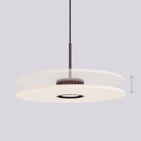 NOWOŚĆ Lampa wisząca OVO 1 brązowa/beżowa filc Gx53SL.2694 Sollux