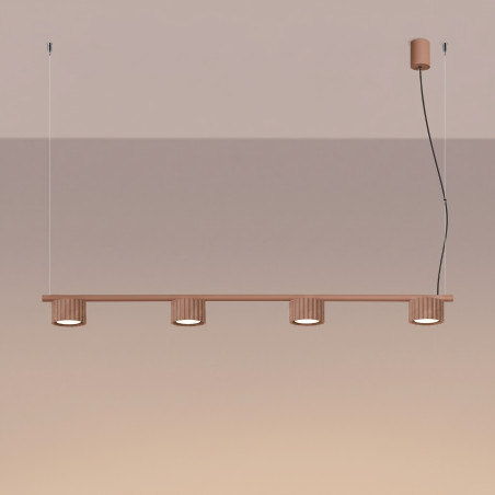 NOWOŚĆ Żyrandol AURA 4 mocca Gx53SL.2700 Sollux