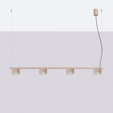 NOWOŚĆ Żyrandol AURA 4 taupe Gx53SL.2702 Sollux