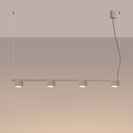 NOWOŚĆ Żyrandol AURA 4 taupe Gx53SL.2702 Sollux