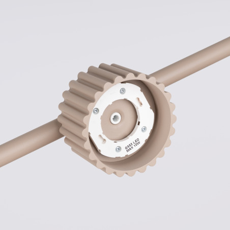 NOWOŚĆ Żyrandol AURA 4 taupe Gx53SL.2702 Sollux