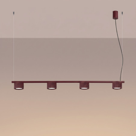 NOWOŚĆ Żyrandol AURA 4 burgund Gx53SL.2703 Sollux