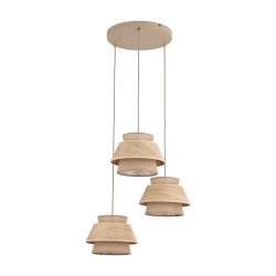 NOWOŚĆ 11808 KALUM WOOD LAMPA WISZĄCA 3XE27 KOŁO Tk Lighting