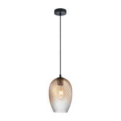 Lampa wisząca pojedyncza Alias PND-3663-1-BRO-AMB czarna Italux