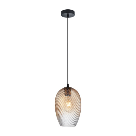 Lampa wisząca pojedyncza Alias PND-3663-1-BRO-AMB czarna Italux