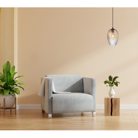 Lampa wisząca pojedyncza Alias PND-3663-1-BRO-AMB czarna Italux