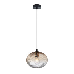 Lampa wisząca pojedyncza Alias PND-3665-1-BRO-AMB czarna Italux