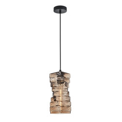 Lampa wisząca pojedyncza Altera PND-3219-1-BK-CF czarna Italux
