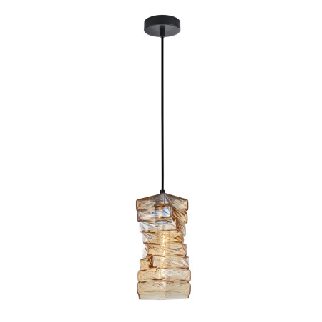 Lampa wisząca pojedyncza Altera PND-3219-1-BRO-AMB czarna Italux