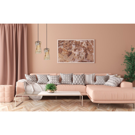 Lampa wisząca pojedyncza Altera PND-3219-1-BRO-AMB czarna Italux