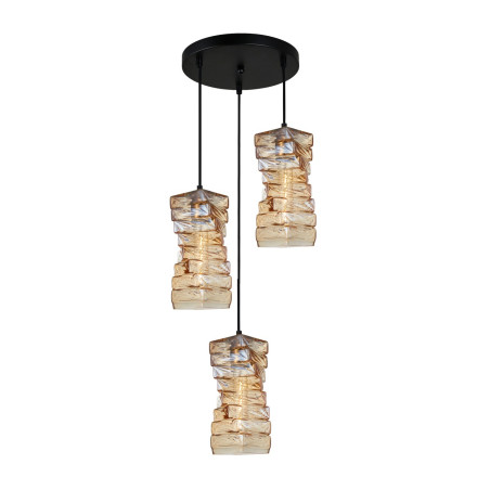 Lampa wisząca potrójna Altera PND-3219-3A-BRO-AMB czarna Italux