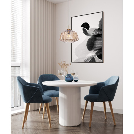 Lampa wisząca pojedyncza Antita PND-3644-1-BRO-AMB czarna Italux