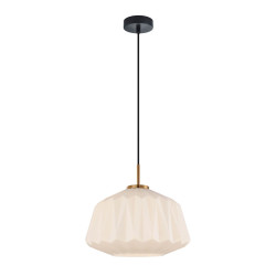 Lampa wisząca pojedyncza Antita PND-3644-1-BRO-W czarna Italux
