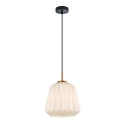 Lampa wisząca pojedyncza Antita PND-3645-1-BRO-W czarna Italux