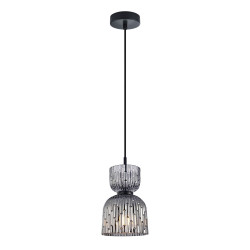 Lampa wisząca pojedyncza Balme PND-3619-1-BK-SG czarna Italux