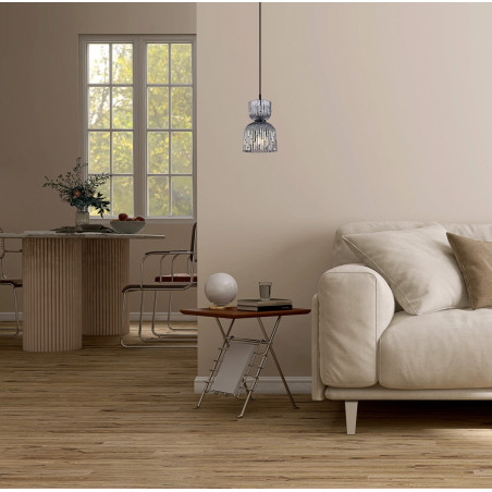 Lampa wisząca pojedyncza Balme PND-3619-1-BK-SG czarna Italux
