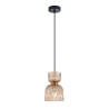 Lampa wisząca pojedyncza Balme PND-3619-1-BRO-AMB czarna Italux