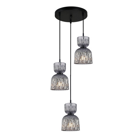 Lampa wisząca potrójna Balme PND-3619-3A-BK-SG czarna Italux