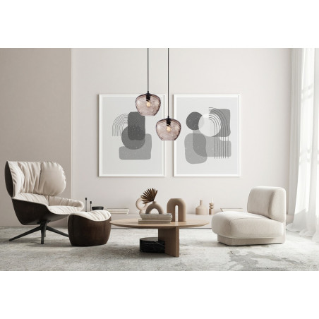 Lampa wisząca pojedyncza Bresco PND-3033-1-BK-CF czarna Italux