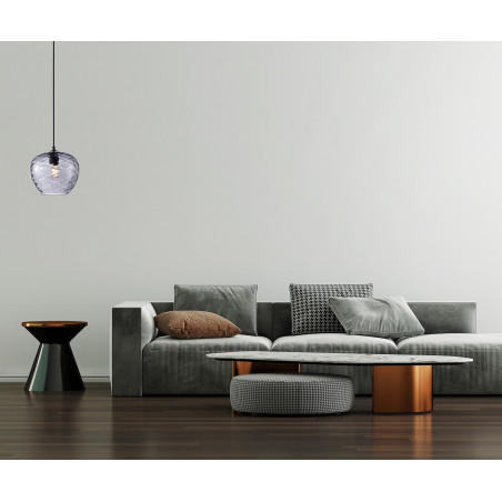 Lampa wisząca pojedyncza Bresco PND-3033-1-BK-SG czarna Italux