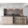 Lampa wisząca pojedyncza Bresco PND-3033-1-BRO-AMB czarna Italux