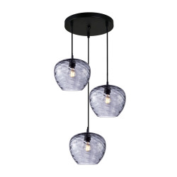 Lampa wisząca potrójna Bresco PND-3033-3A-BK-SG czarna Italux